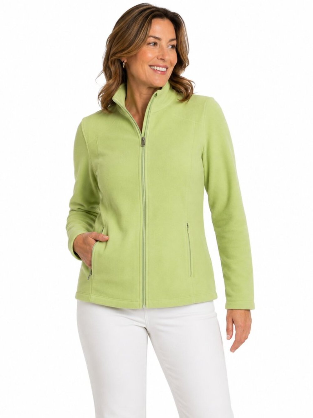 2/$30 Tommy Bahama women’s full-zip sweater cardigan lime apple green Sz L